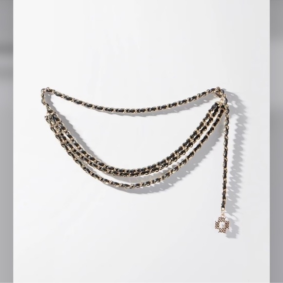 WHBM chain woven leather belt - Picture 1 of 12